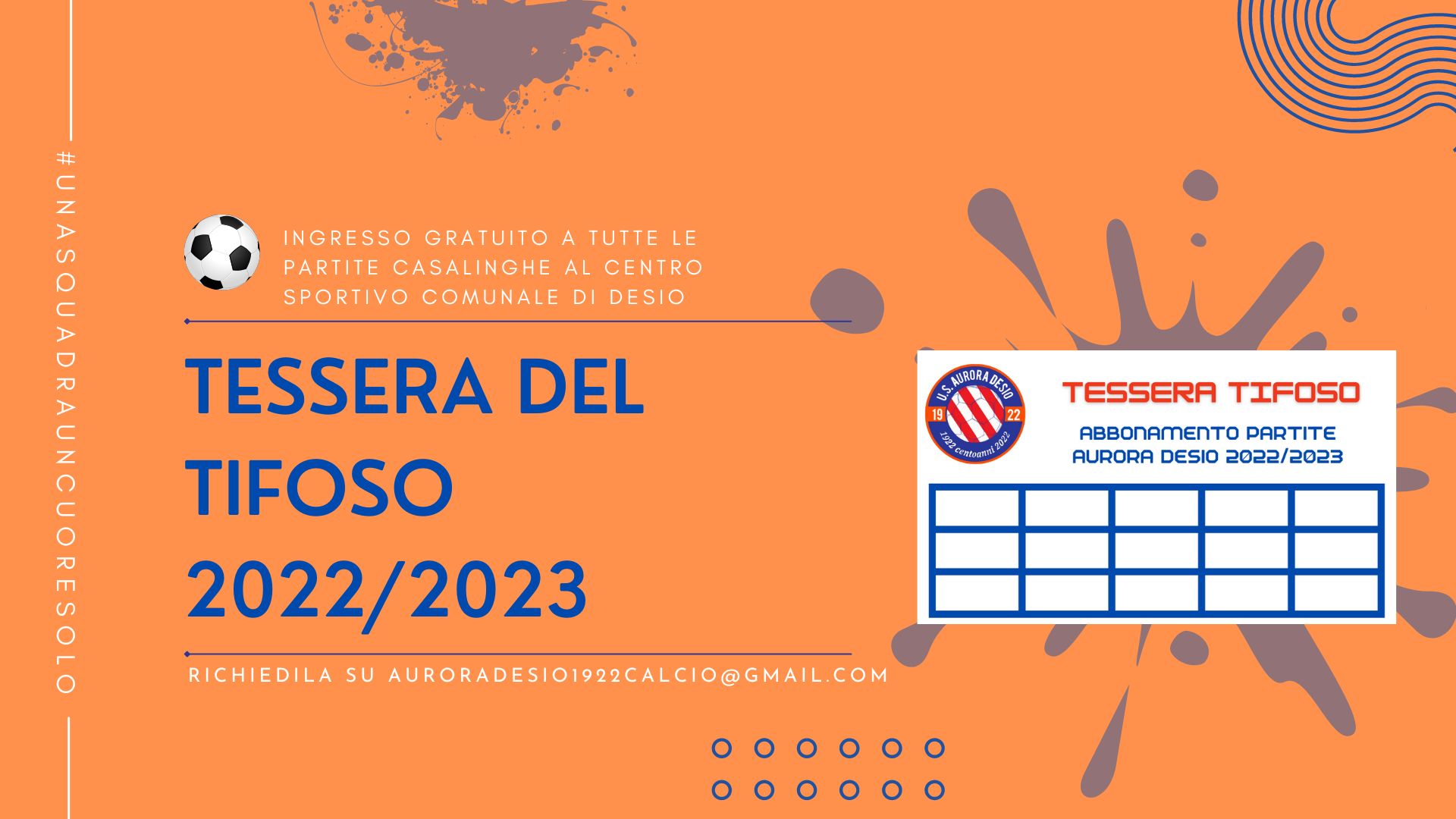 Scopri di più sull'articolo Tessera del tifoso Aurora Desio 2022/23